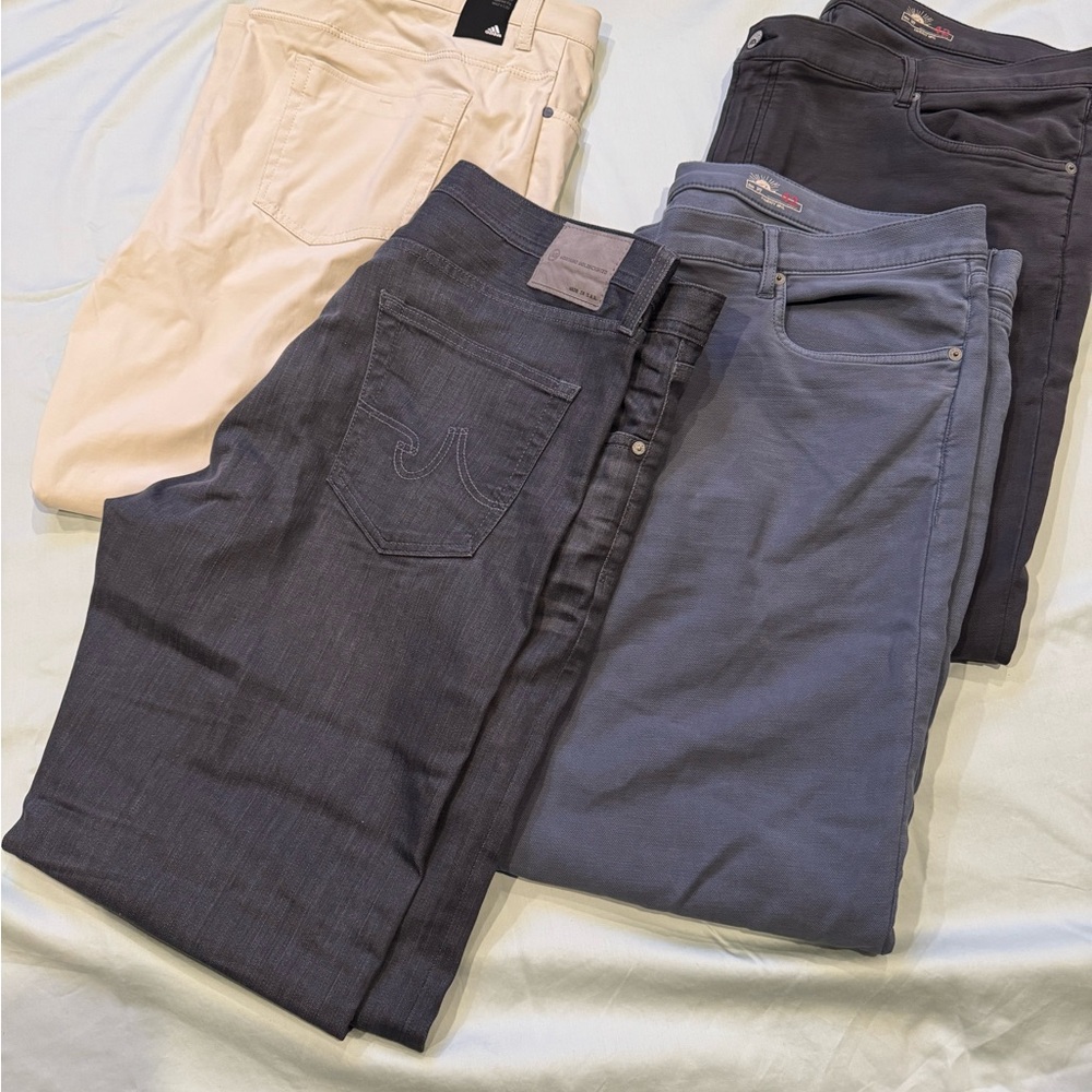 Stylish pants from AG, FAHERTY, and Adidas 5 pocket pants